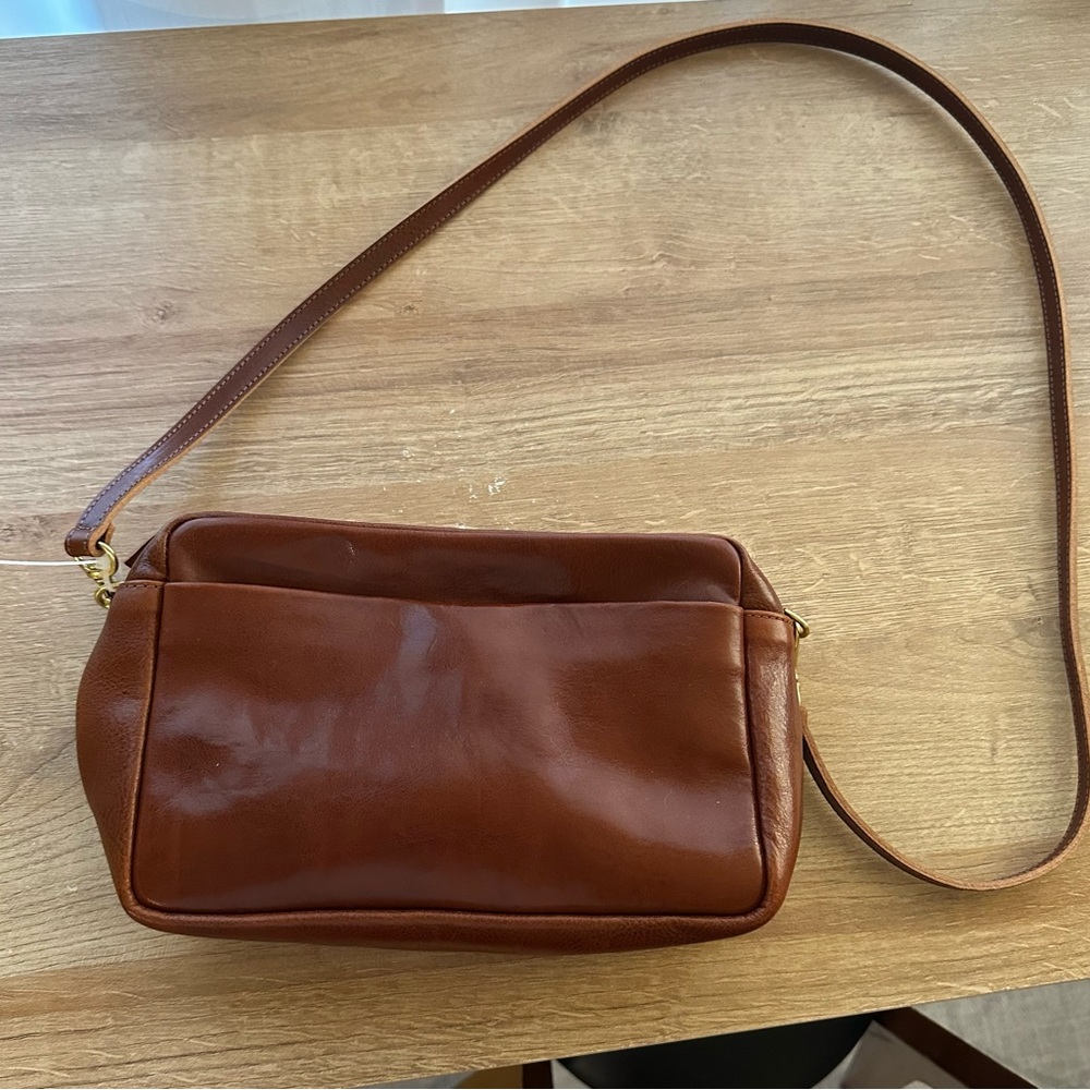 Clare V brown leather purse.
